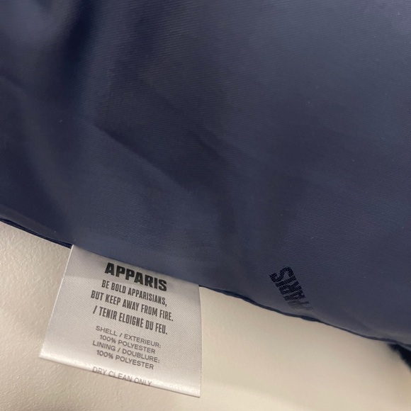 “maria” coat in navy blue by apparis - Picture 7 of 10